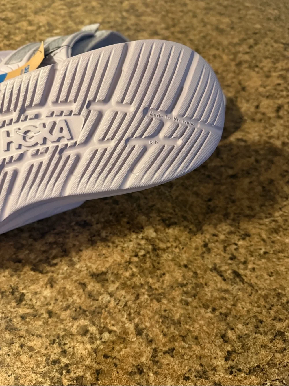 Hoka One One Ora Luxe Mens Size 12 Adjustable Marble Slides!!